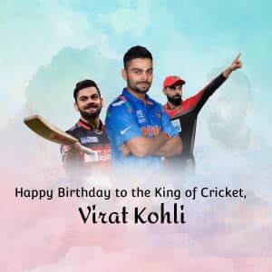 Virat Kohli Birthday marketing flyer