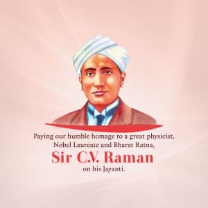 C. V. Raman Jayanti ad post