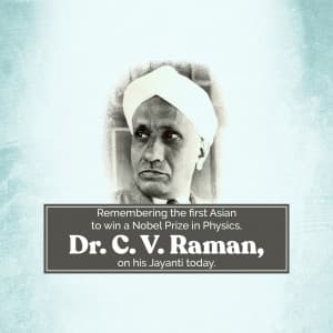 C. V. Raman Jayanti greeting image