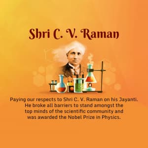 C. V. Raman Jayanti graphic