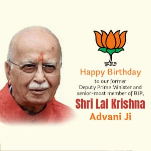 Lal Krishna Advani | Birthday marketing flyer