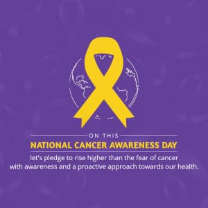 National Cancer Awareness Day marketing flyer