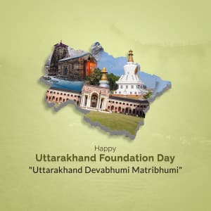 Uttarakhand Foundation Day greeting image