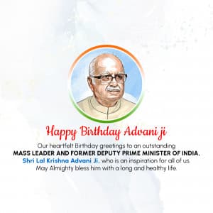 Lal Krishna Advani | Birthday poster Maker