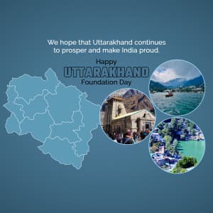 Uttarakhand Foundation Day marketing poster