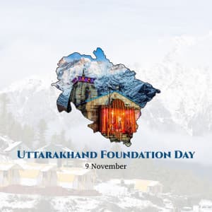 Uttarakhand Foundation Day creative image