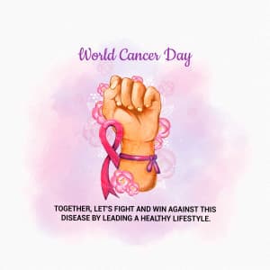 National Cancer Awareness Day event advertisement