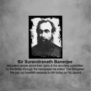 Surendranath Banerjee Jayanti advertisement banner