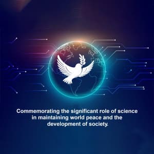 Science Day for Peace and Development advertisement banner