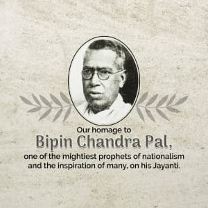 Bipin Chandra Pal Jayanti marketing flyer