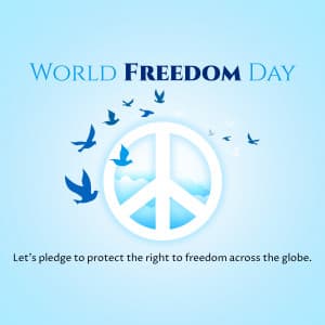 World Freedom Day advertisement banner