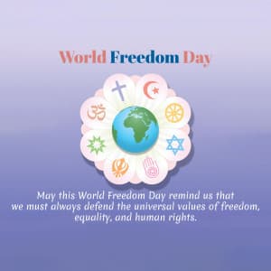 World Freedom Day ad post