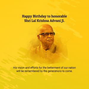 Lal Krishna Advani | Birthday event advertisement