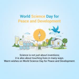 Science Day for Peace and Development ad post