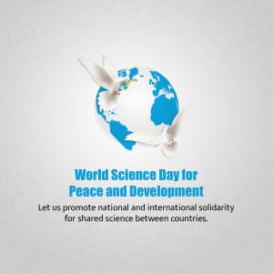 Science Day for Peace and Development greeting image