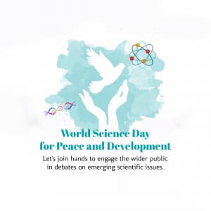 Science Day for Peace and Development marketing poster