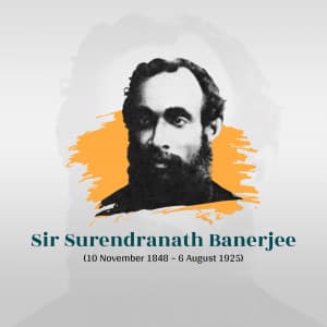 Surendranath Banerjee Jayanti graphic