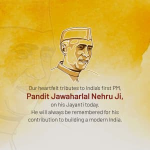 Jawaharlal Nehru Jayanti poster Maker