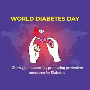 World Diabetes Day whatsapp status poster