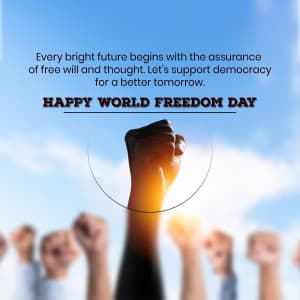 World Freedom Day greeting image