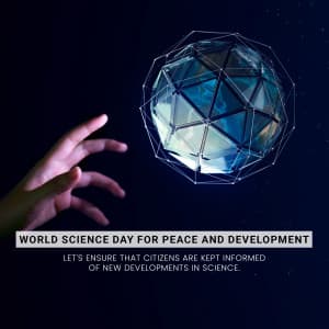 Science Day for Peace and Development Facebook Poster