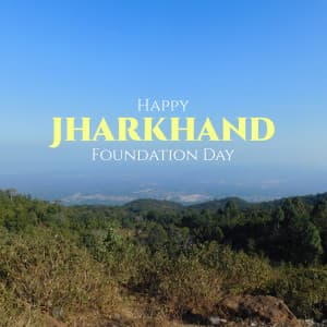 Jharkhand Foundation Day whatsapp status poster