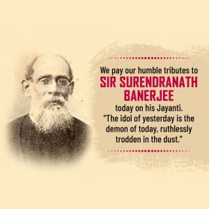 Surendranath Banerjee Jayanti marketing flyer