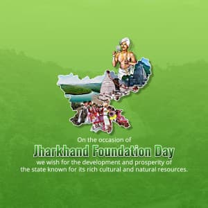 Jharkhand Foundation Day Facebook Poster