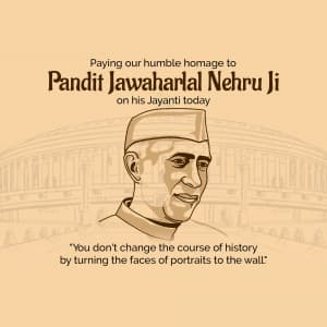 Jawaharlal Nehru Jayanti event advertisement