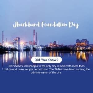 Jharkhand Foundation Day poster Maker