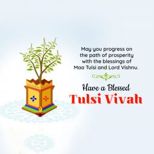 Tulsi Vivah whatsapp status poster