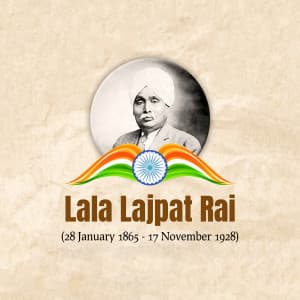 Lala Lajpat Rai Punyatithi whatsapp status poster