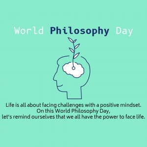 World Philosophy Day greeting image