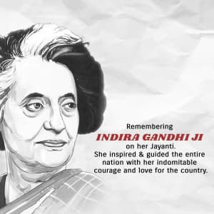 Indira Gandhi Jayanti Instagram Post