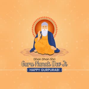 Guru Nanak Jayanti marketing poster