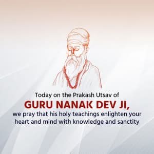 Guru Nanak Jayanti Facebook Poster