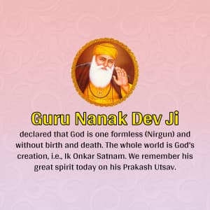 Guru Nanak Jayanti poster Maker
