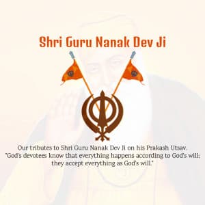 Guru Nanak Jayanti flyer