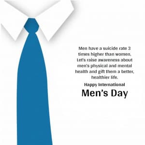 International Men’s Day advertisement banner