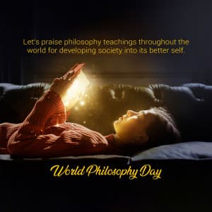World Philosophy Day event advertisement