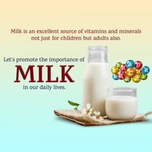 National Milk Day whatsapp status poster