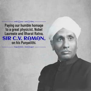 C. V. Raman Punyatithi Facebook Poster