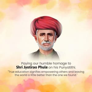 Jyotirao Phule Punyatithi whatsapp status poster