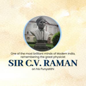 C. V. Raman Punyatithi event advertisement