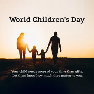 World Children's Day event poster