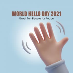 World Hello Day greeting image