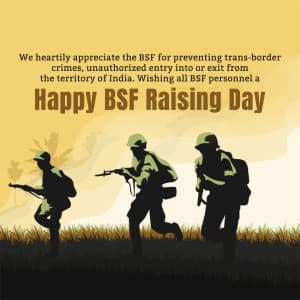 BSF Raising Day greeting image