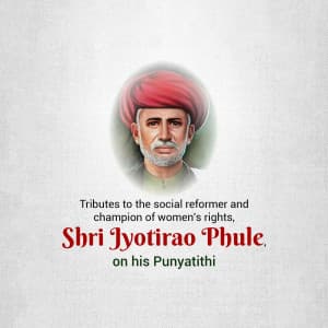 Jyotirao Phule Punyatithi Facebook Poster