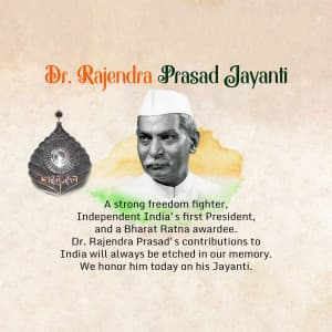 Dr. Rajendra Prasad Jayanti greeting image