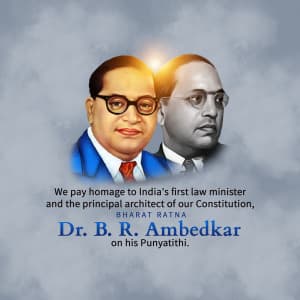 B R Ambedkar Punyatithi festival image